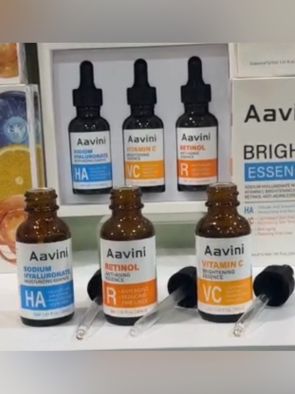 Aavini Vitamin C Brightening Essence Serum 3 seperate vials